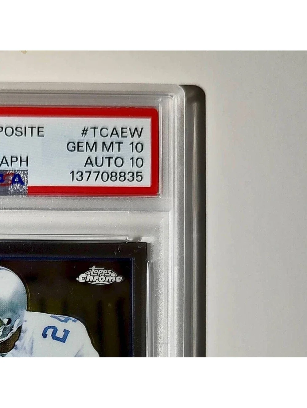 Everson Walls 2023 Topps Chrome #TCA-EW PSA 10 Auto 10